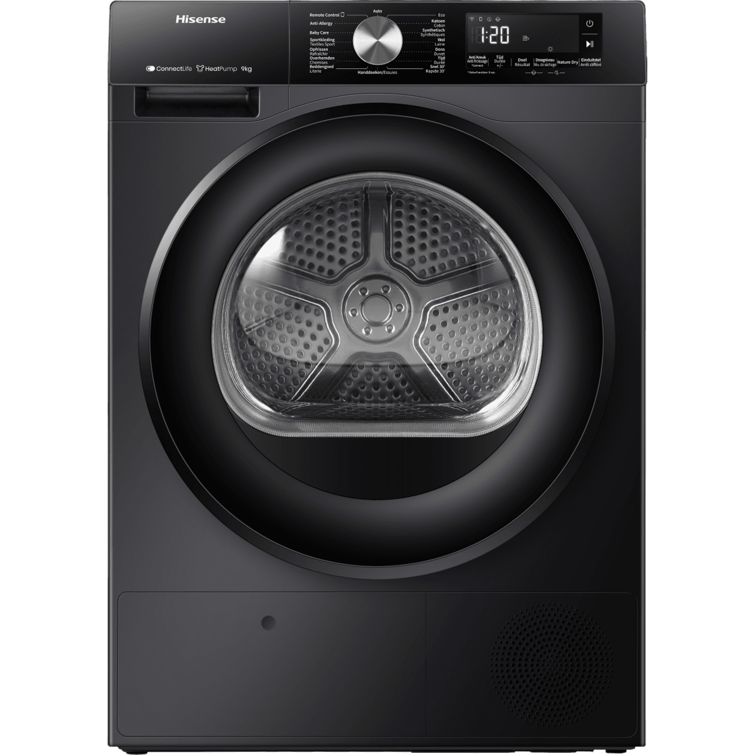 HISENSE DH3S902BB3 - Warmtepompdroger - 9 kg - 64 dB - Energielabel C