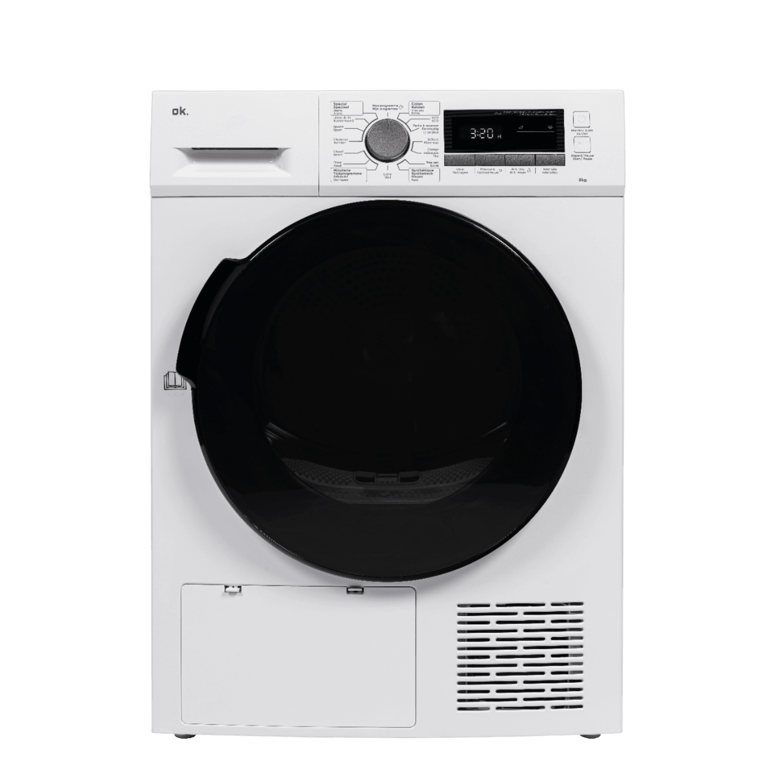 OK. OTD 8346 D - Warmtepompdroger - 8 kg - 65 dB – Energielabel D