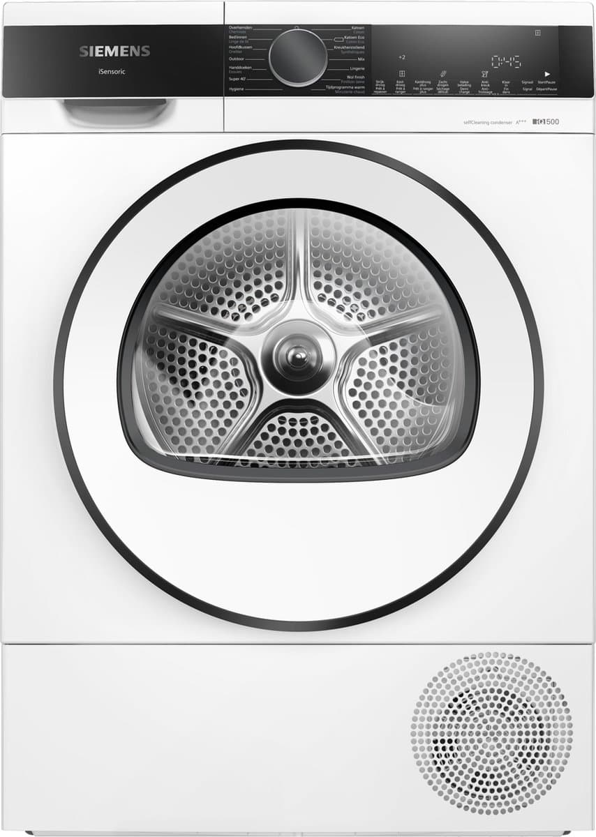 Siemens WQ35G2DMFG - iQ500 - Warmtepompdroger - 8 kg - Zeer stil - Blijvend energiezuinig met de zelfreinigende condensor - NL/FR Display