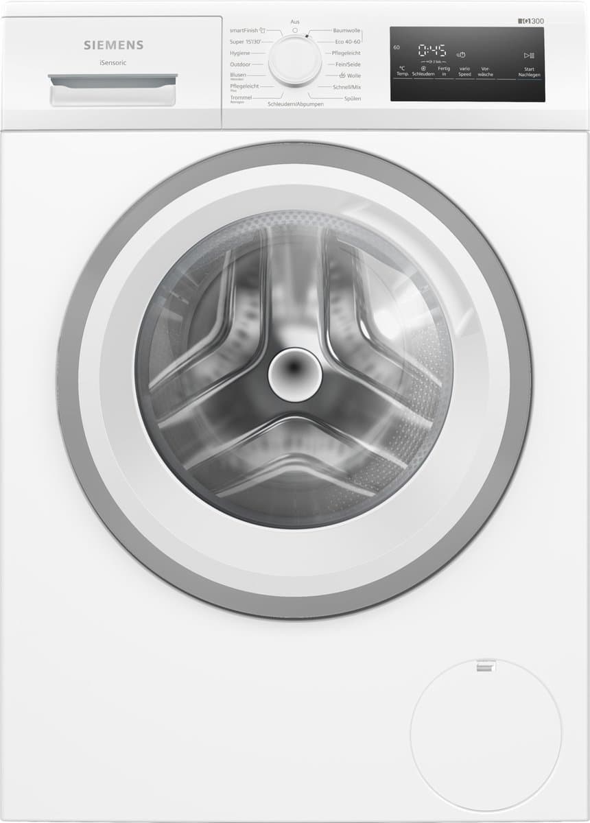 Siemens iQ300 WM14N127 - Wasmachine - Voorbelading - 8 kg - 1400 RPM - Wit - DE display