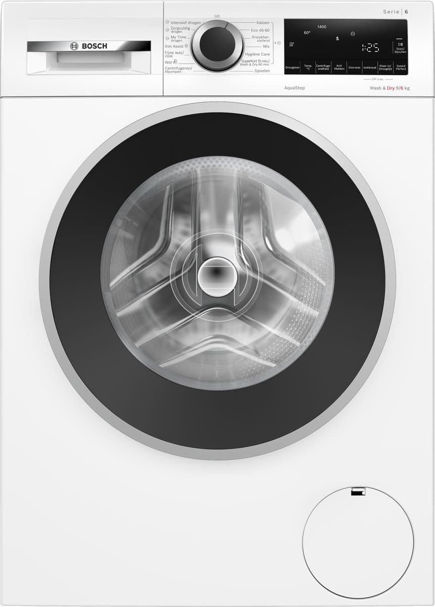Bosch WNG24406NL - Serie 6 - Was-droogcombinatie - Extra stil - 9/6 kg - Wassen en drogen in 1 keer 1400 rpm - Energielabel A - Stoom met Iron Assist