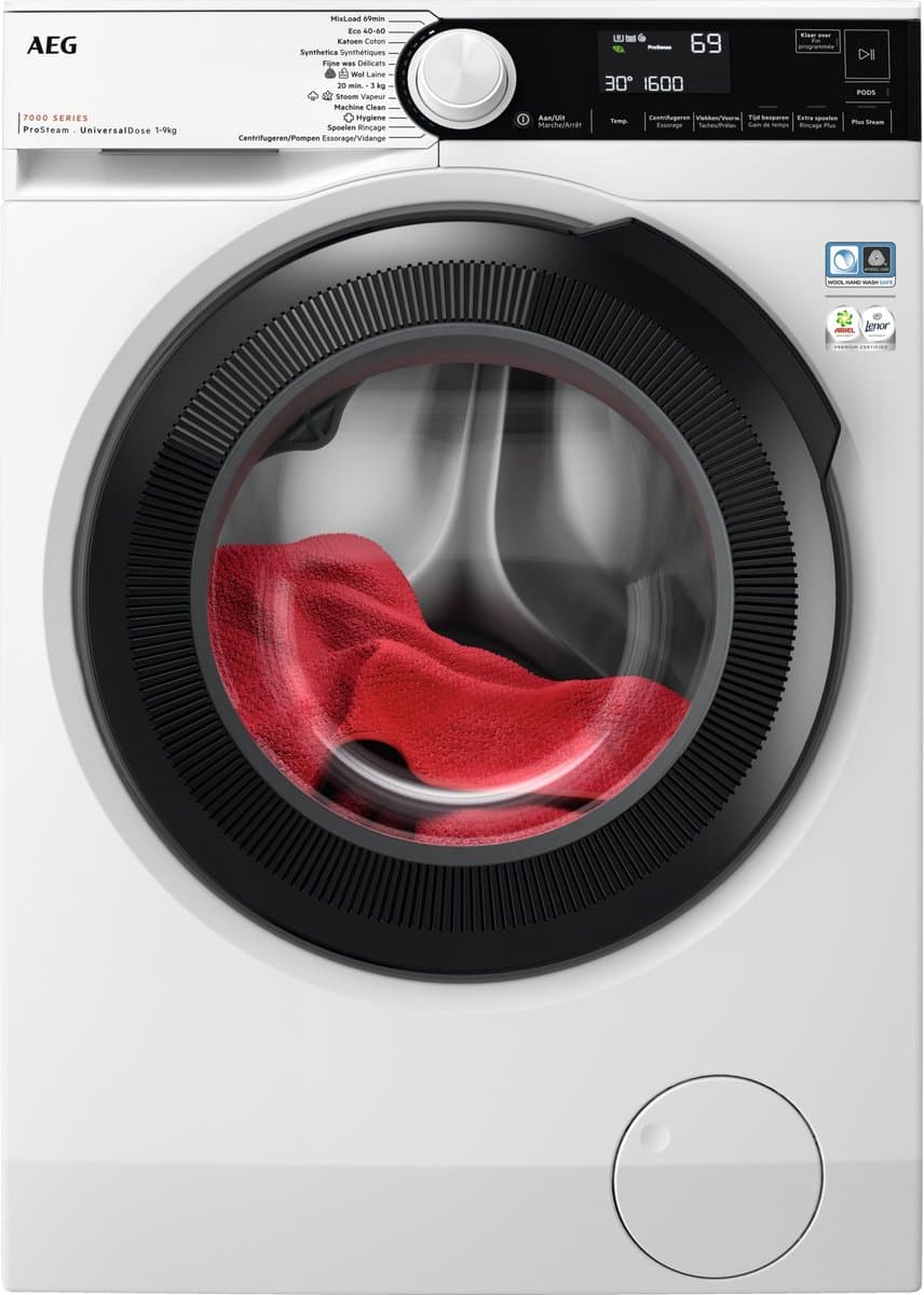 AEG LR75U964 7000 serie Prosteam - Wasmachine - Geschikt voor pods – Energielabel A - 9kg - NL/FR