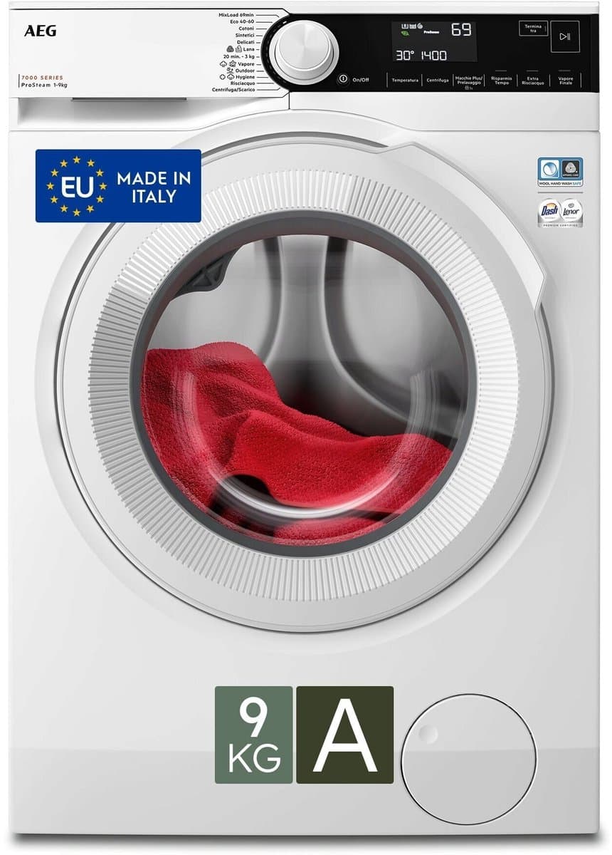 AEG LR7D94GW wasmachine Voorlader 9 kg 1400 RPM Wit