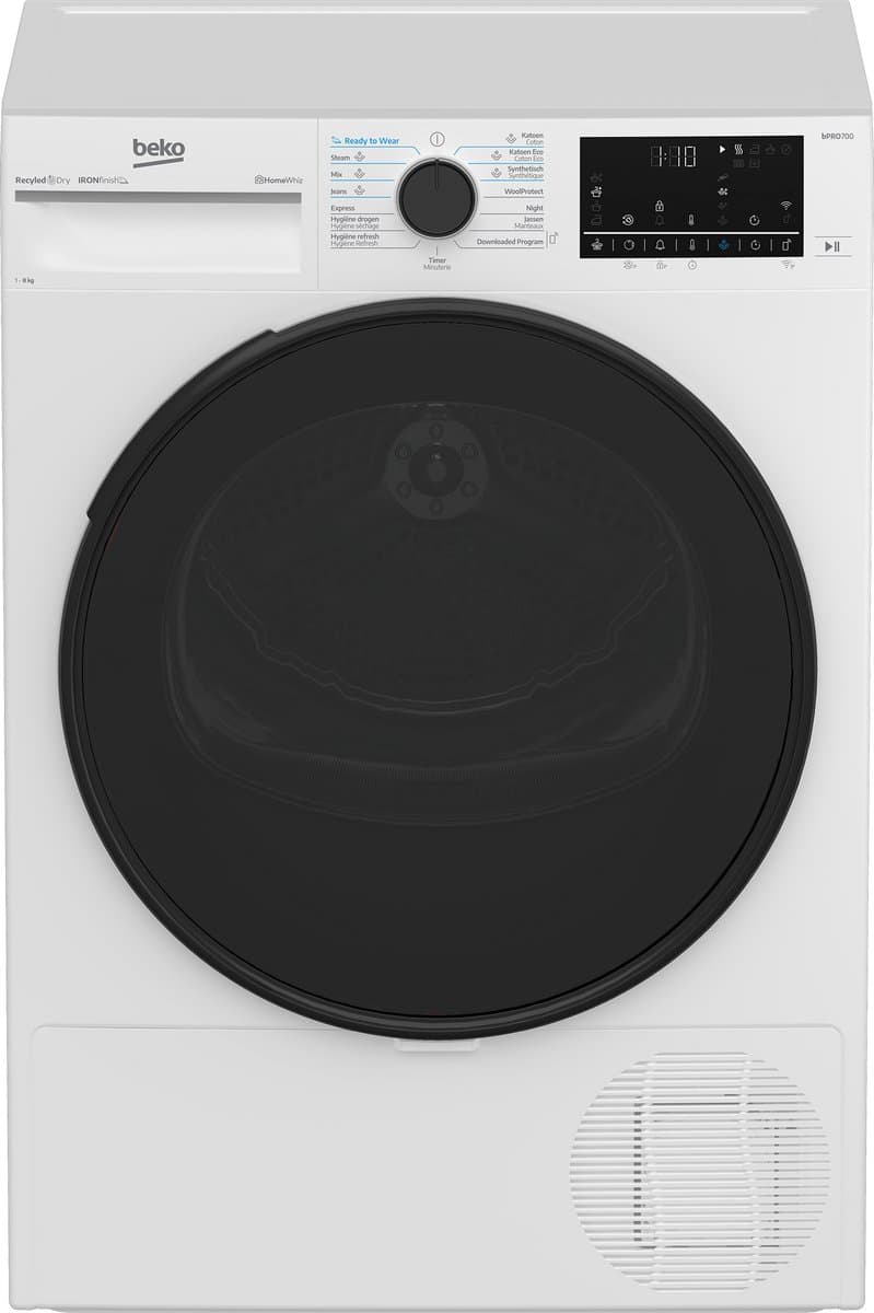 Beko B5T4824W - IronFinish - WiFi - 8kg warmtepompdroger