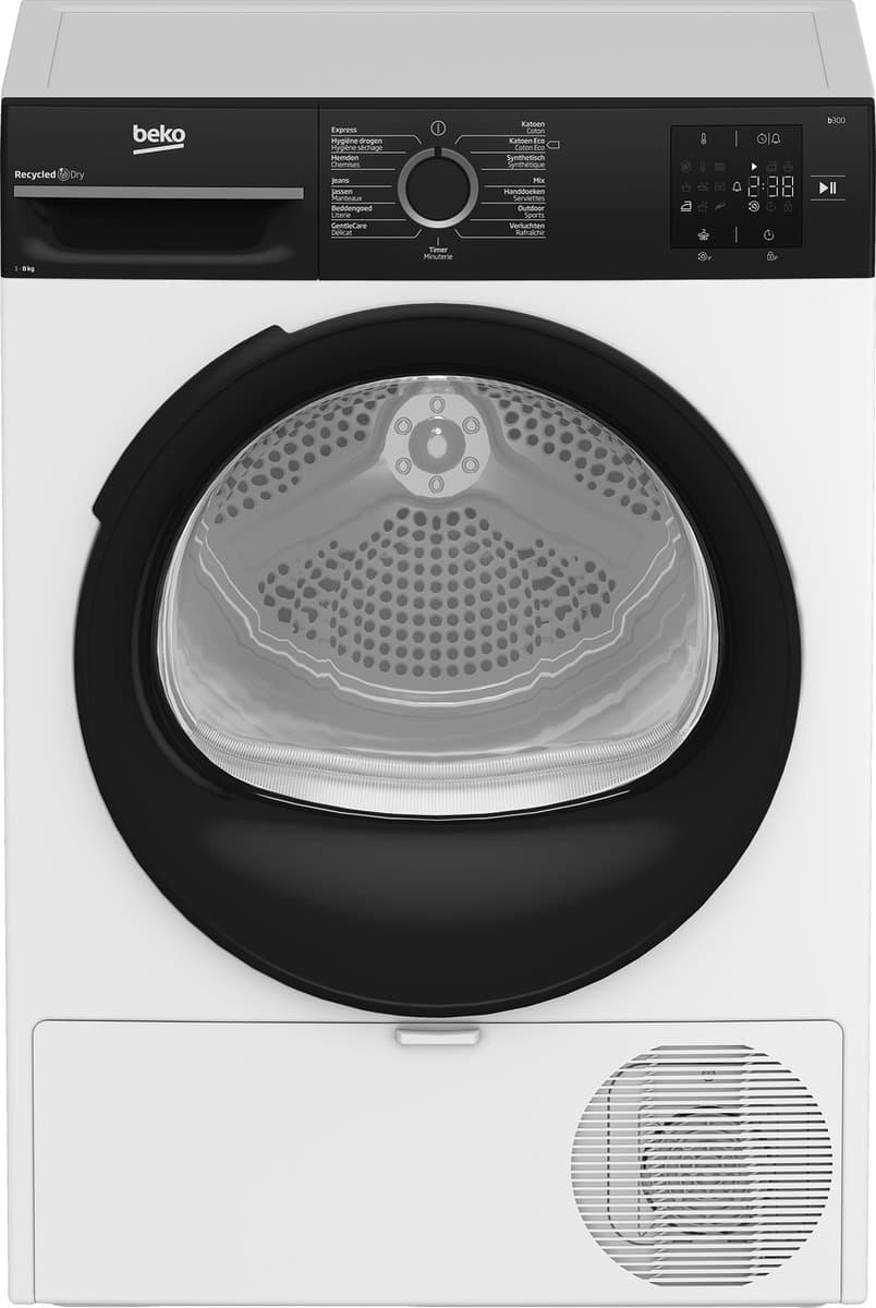 Beko BM3T3823B - Wasdroger - 8 kg - 64 dB - Warmtepomp - Wit