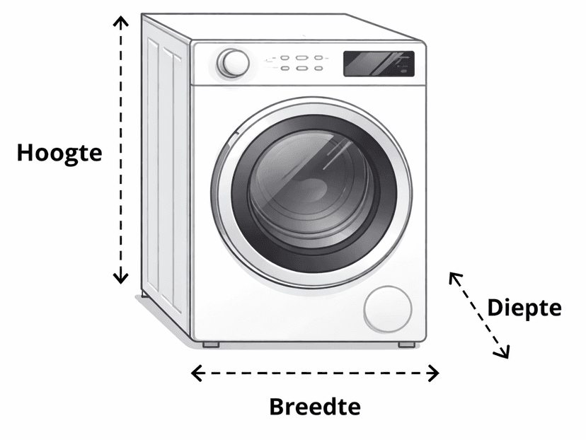 Afmetingen wasmachine