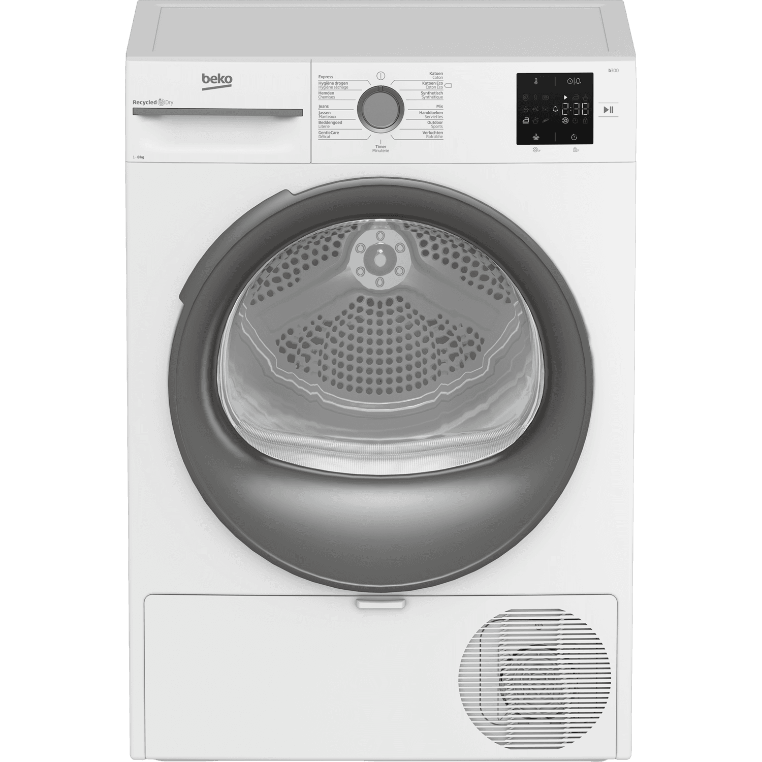 BEKO BM3T3823WMM RecycledDry - Warmtepompdroger - 8 kg - 64 dB - Energielabel D