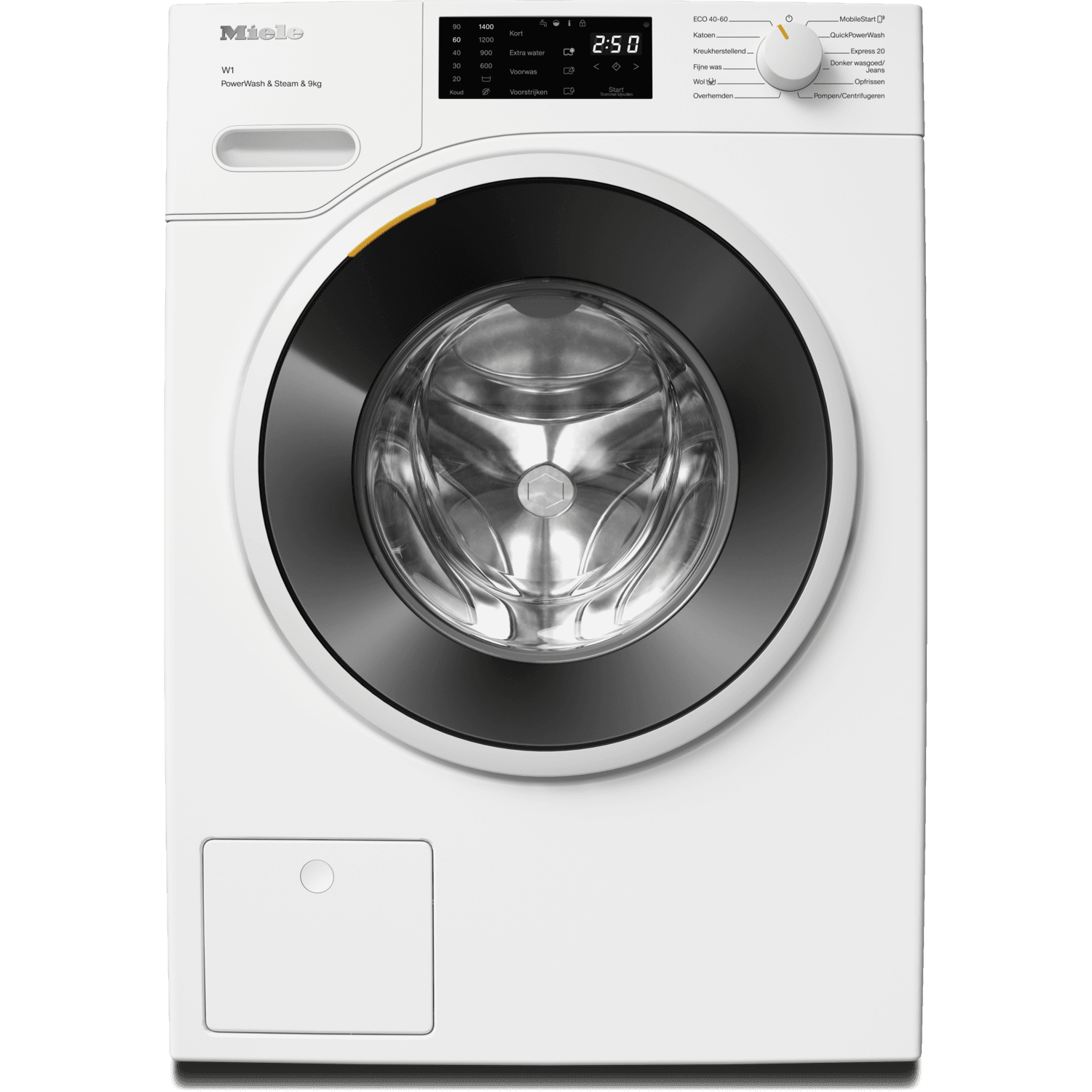 MIELE WWD 380 WCS PowerWash - Wasmachine Voorlader - 9 kg - 1400 rpm - 72 dB