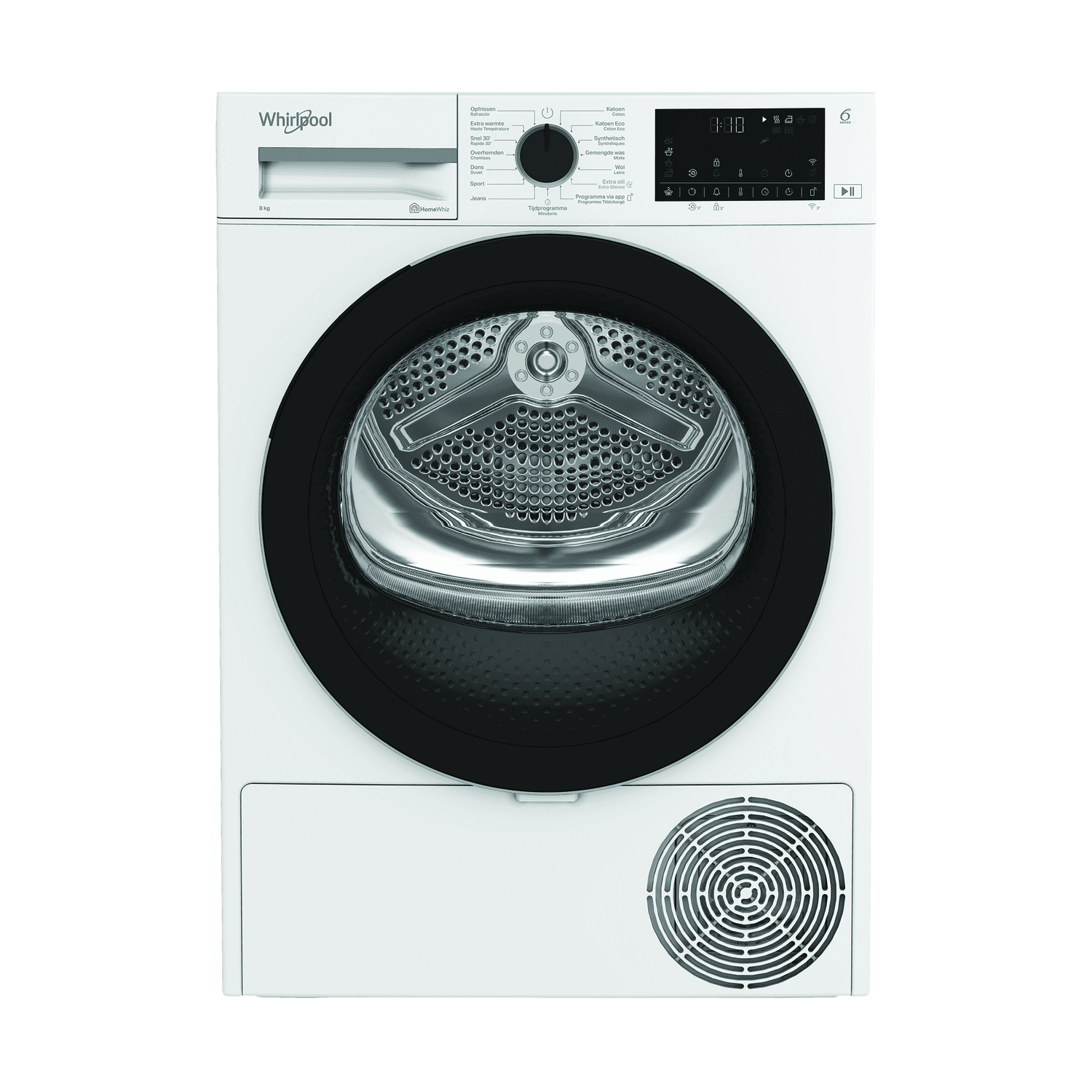 WHIRLPOOL C WD 84M WBS BE - Warmtepompdroger - 8 kg - 63 dB - Energielabel C