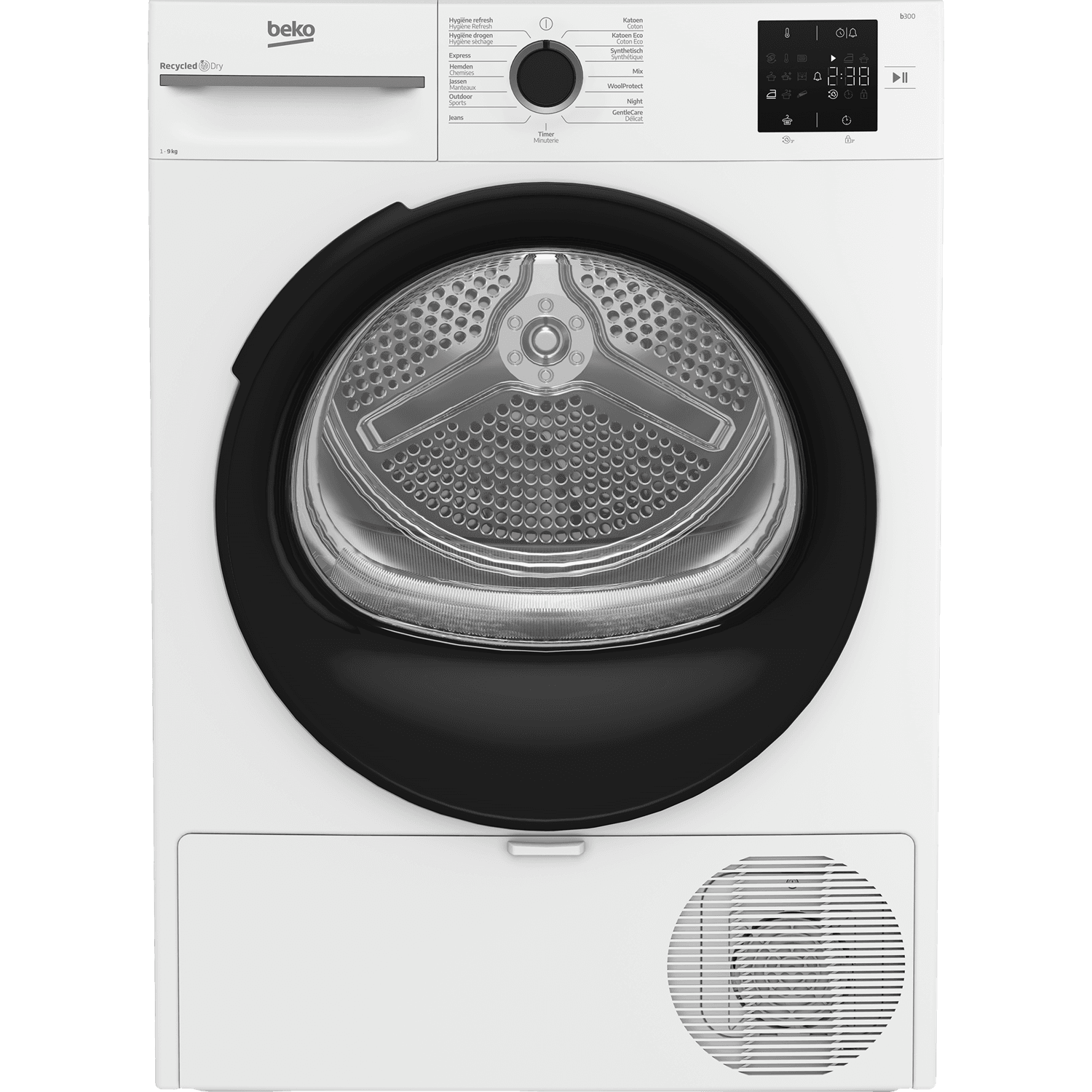 BEKO BM3T3924WMM - RecycledDry - Warmtepompdroger - 9 kg - 64 dB - Energielabel C Warmtepompdroger