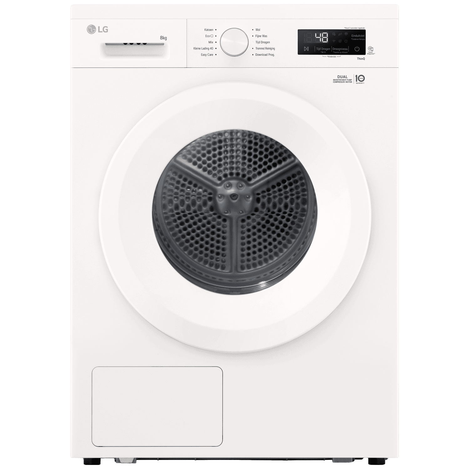LG RHX1008NWH - Warmtepompdroger - 8 kg - 64 - Energielabel C