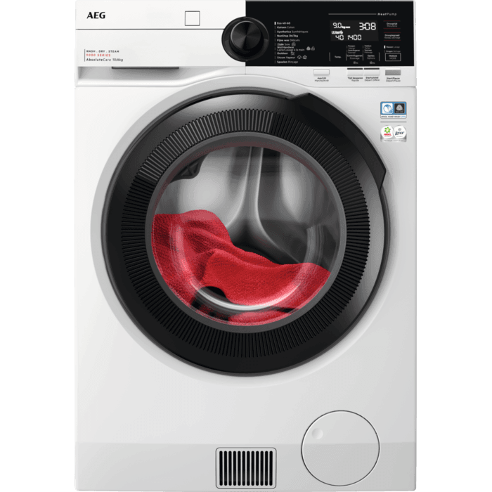 AEG 9000 AbsoluteCare® - Warmtepomp Was-droogcombinatie 10 kg LWR9506BN4