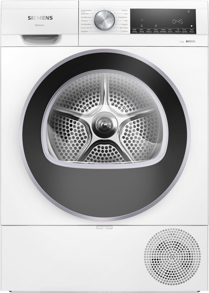 Siemens iQ500 WQ33G1DANL – 8 kg Warmtepompdroger met autoDry