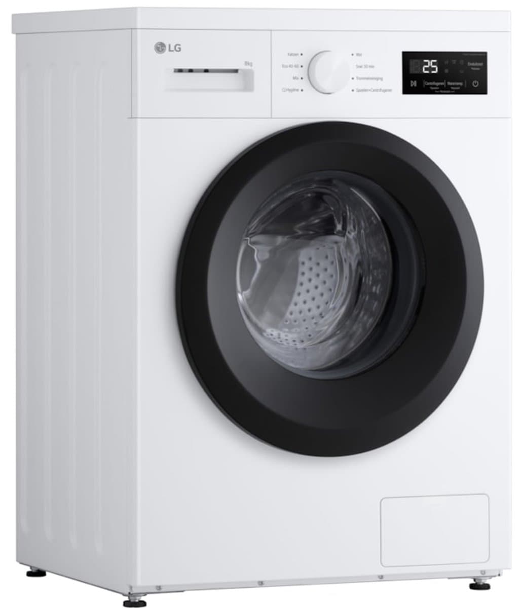 LG F4A10S8NWK Wasmachine 8 kg 1.400 TPM, stoomwasprogramma, AI DD systeem, Energielabel A, ThinQ app