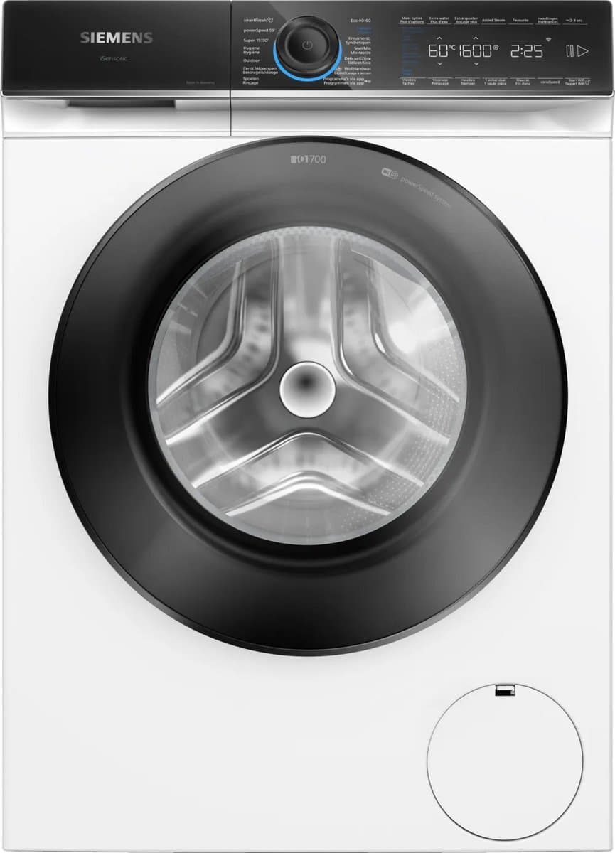 Siemens WG56B21AFG - iQ700 - Wasmachine - 10 kg - 1600 rpm - 30% zuiniger dan energielabel A - Home Connect - NL/FR Display