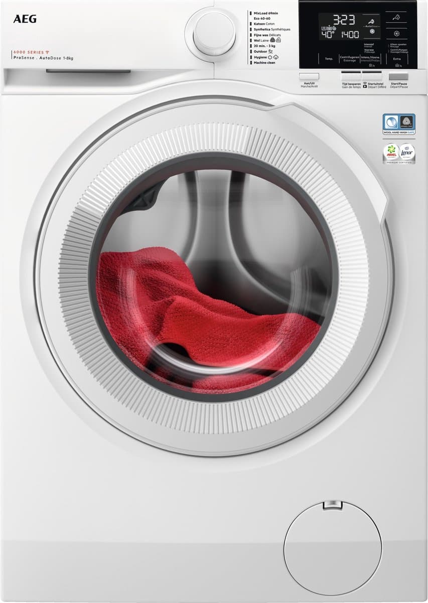 AEG LR63Q842 6000 serie ProSense® - Wasmachine - Energielabel A - 1400 toeren - 8 kg - NL/FR