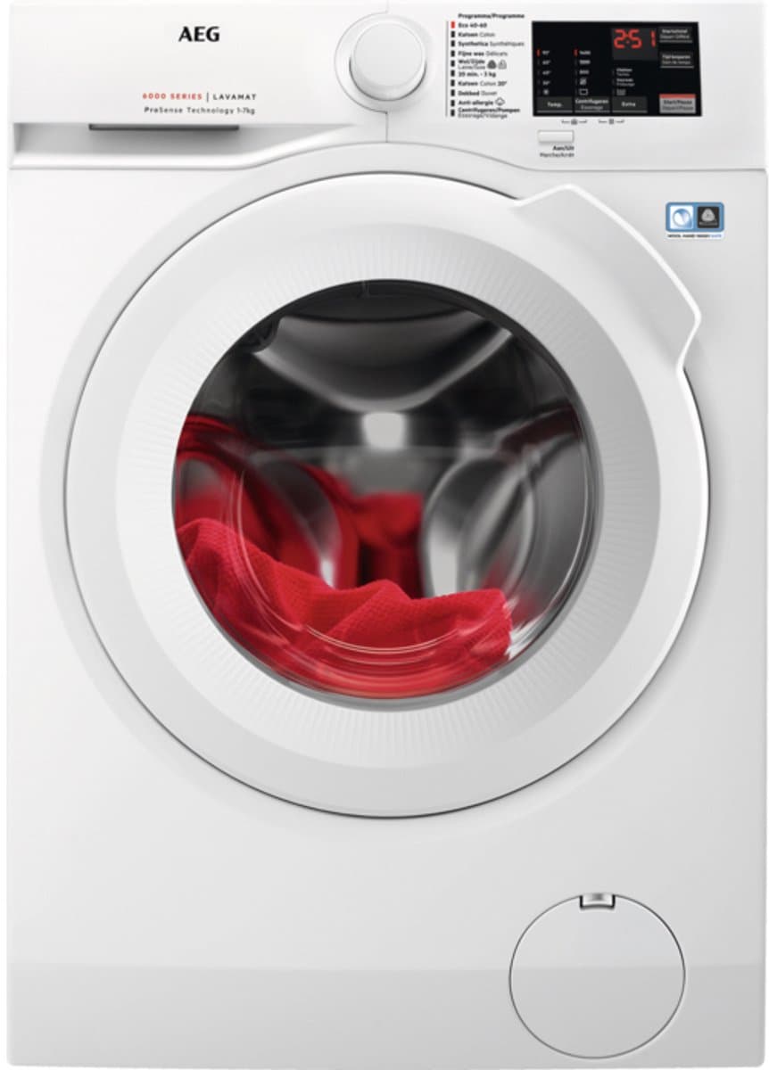 AEG LF62R7400 6000 serie ProSense® - Wasmachine - Energielabel A - 1400 toeren - 7 kg - NL/FR